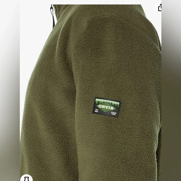 Orvis Men’s zip heavyweight fleece jacket - Picture 4 of 6